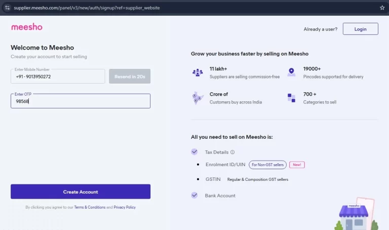 Resell Products on Meesho